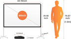 Portable Projector Screen with Stand Outdoor: Camping Projection Screen 80 Inch