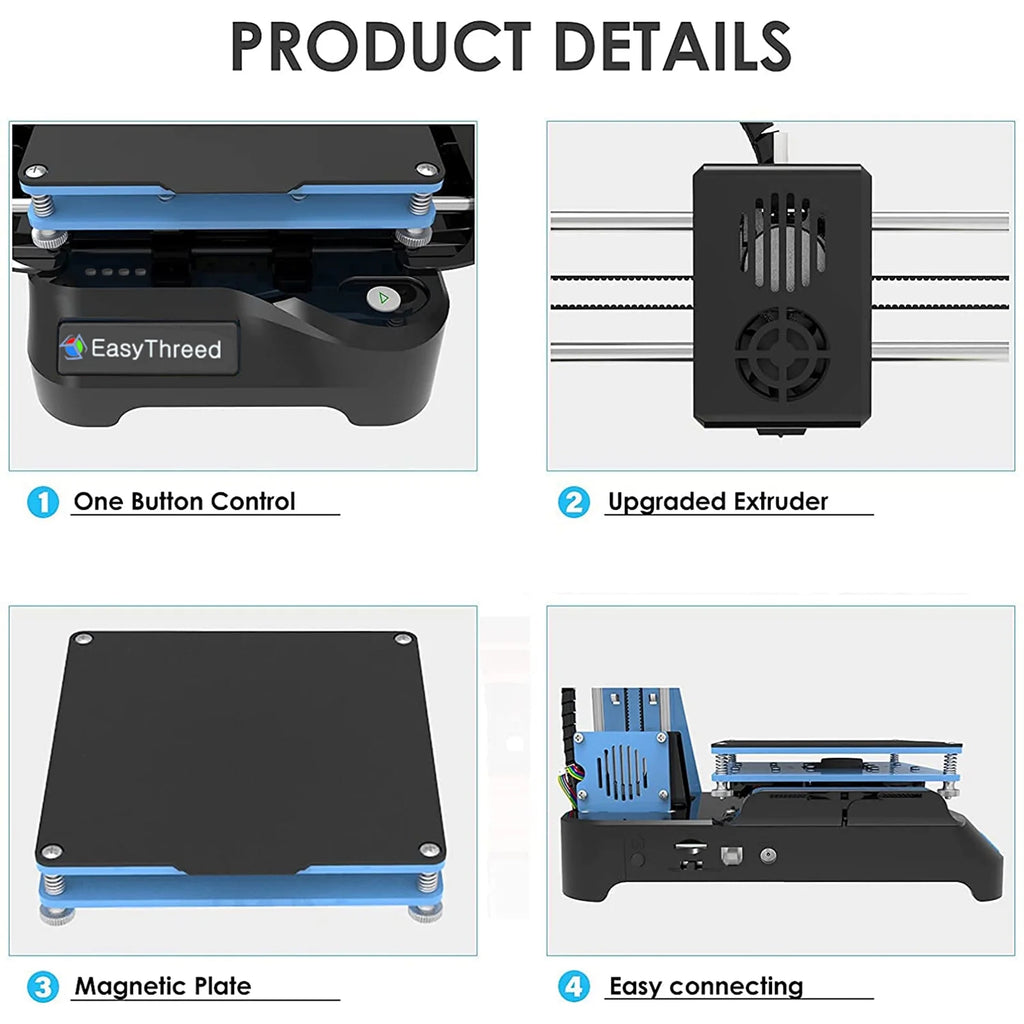 K7 3D Printer High Precision Desktop Mini 3D Printing Machine for Kids Teens Beginners Student, Print Size 100X100X100Mm