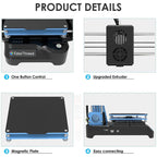 K7 3D Printer High Precision Desktop Mini 3D Printing Machine for Kids Teens Beginners Student, Print Size 100X100X100Mm