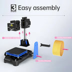 K7 3D Printer High Precision Desktop Mini 3D Printing Machine for Kids Teens Beginners Student, Print Size 100X100X100Mm