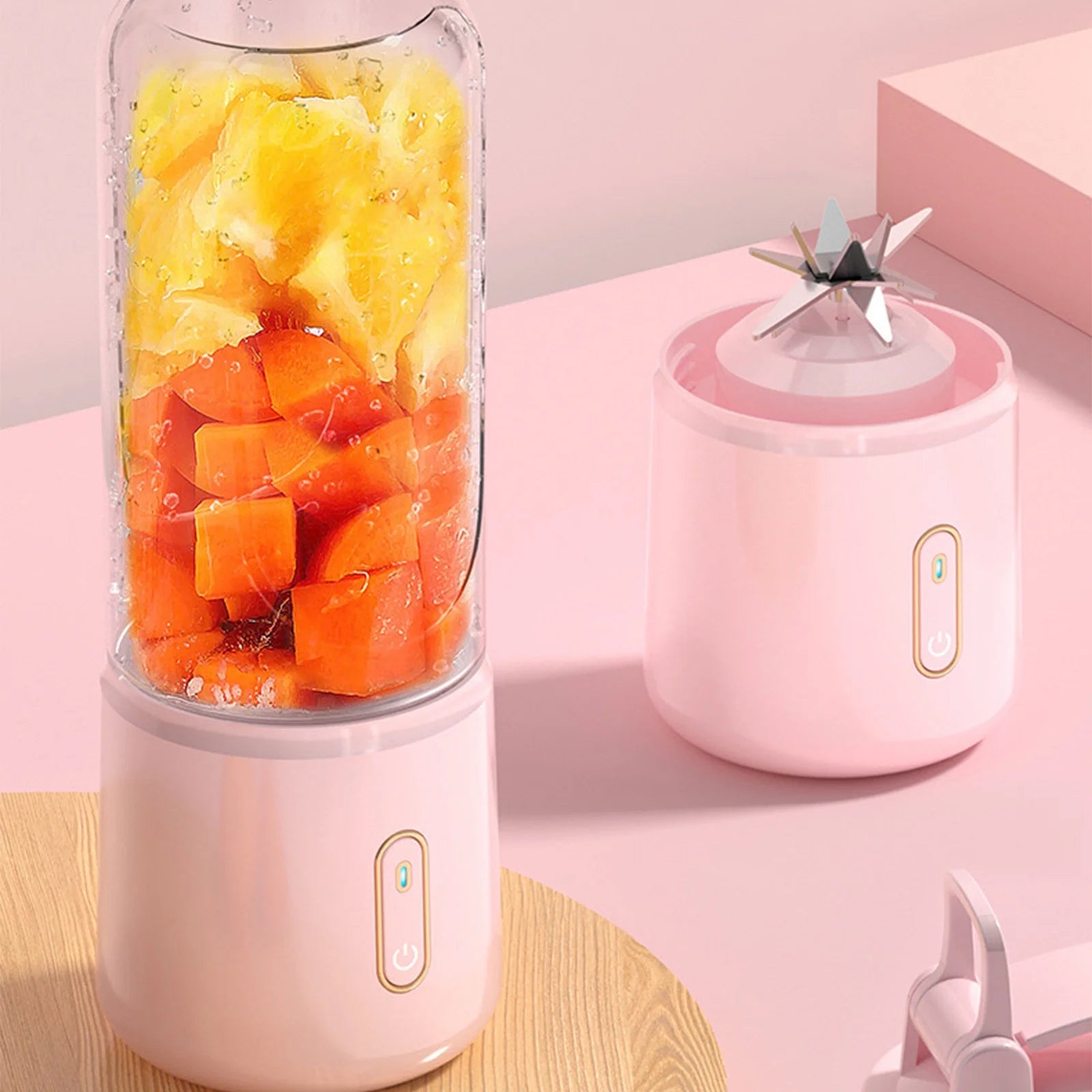 Home Essentials Kitchen Small Appliances Portable Blenders , Blenders for Shakes And, Fruit Juicer USB Rechargeable with 6 Blades, Handheld Blenders for Sports Travel and Outdoors Clearance