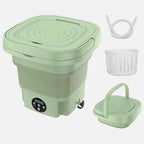 Mini Washing Machine, Folding Portable Sterilization Drying Laundry Machine-Purple