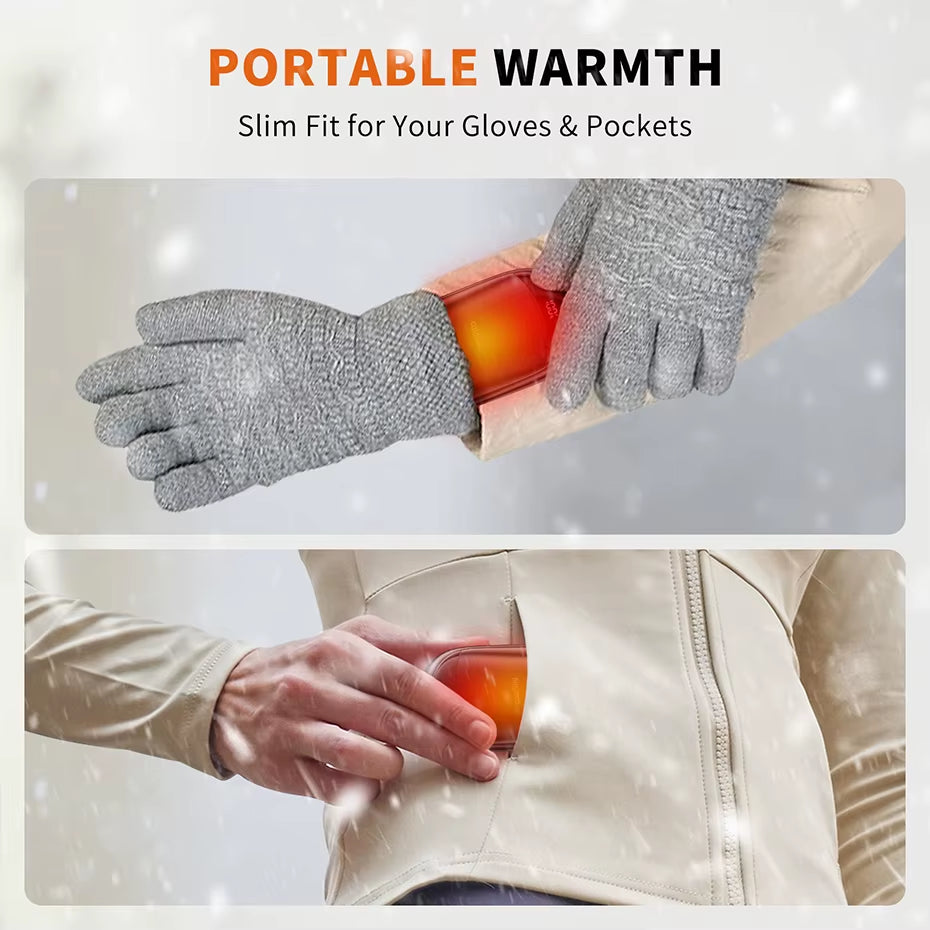 Magnetic Hand Warmers Rechargeable 2 Pack Electric Handwarmers Fast Heating 3-Settings Portable Heater Travel Essentials