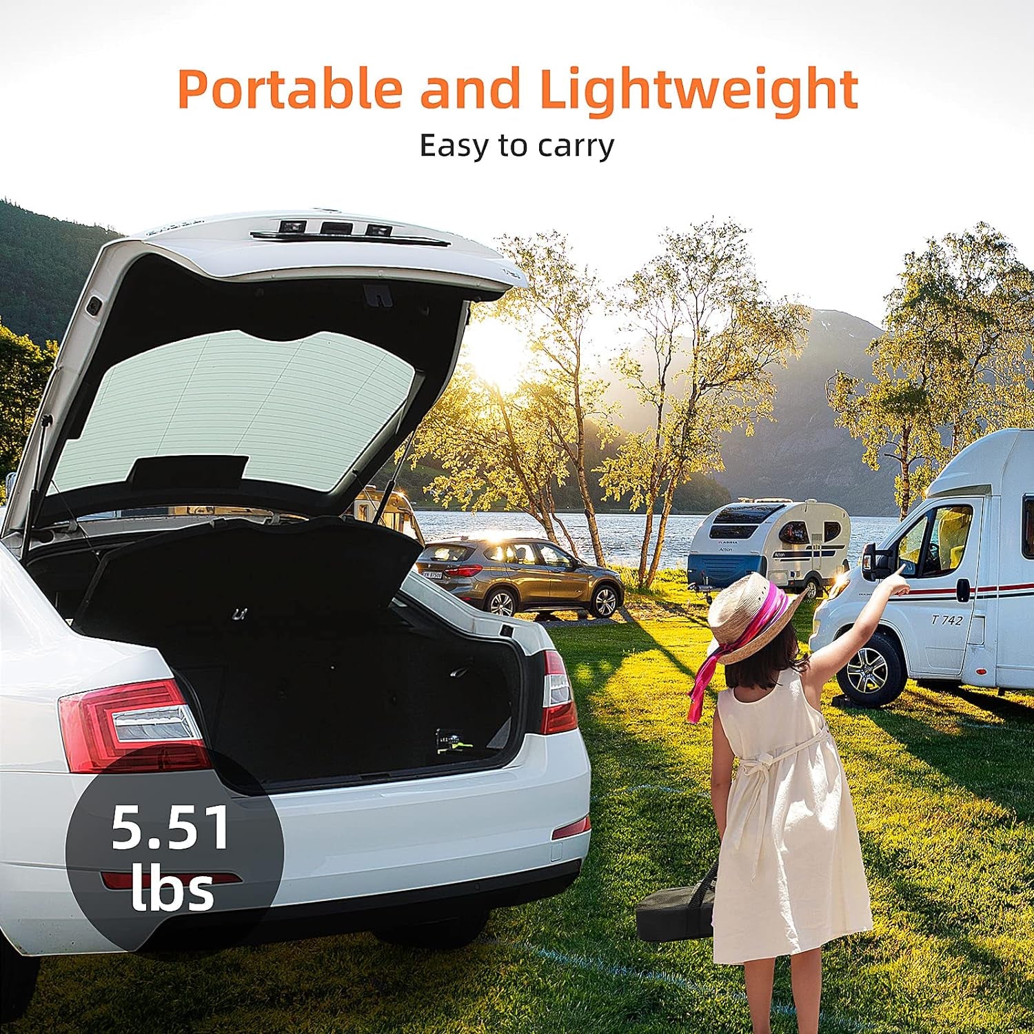 Portable Projector Screen with Stand Outdoor: Camping Projection Screen 80 Inch