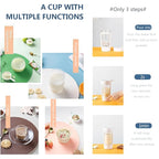 Electric Protein Shaker Bottle with Blender,Plastic Drink Mixer Cup for Coffee Milk Mixing,White