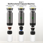 Portable Espresso Maker, 3-In-1 Travel Coffee Machine for Ground Coffee/Ns/Dg Capsules, 20 Bar Self-Heating Coffee Maker with USB-C for Car Camping Home Office