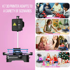 K7 3D Printer High Precision Desktop Mini 3D Printing Machine for Kids Teens Beginners Student, Print Size 100X100X100Mm