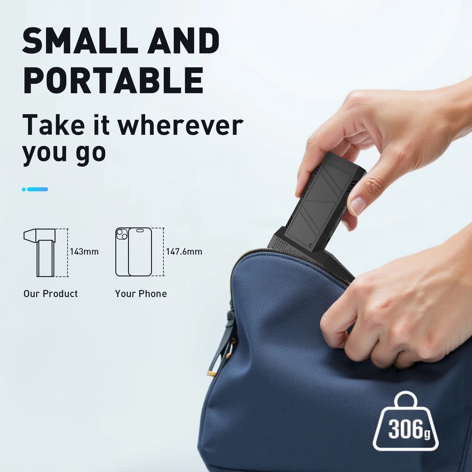 Compressed Air Duster, 130000RPM Cordless Electric Air Blower for Computer, 3-Gear Adjustable Power Dust Cleaner, Rechargeable Portable Mini Blower for Electronics, Keyboard&Car
